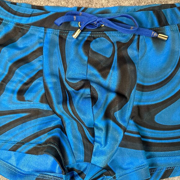 Tribe Men’s Swim Shorts – Size 3XL – Blue Swirl Print - Picture 3 of 8